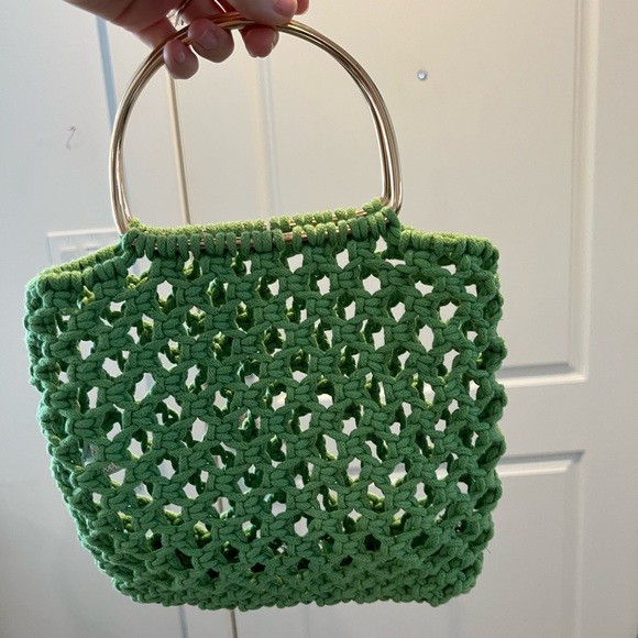 Green Crochet Handle Bag - Picture 5 of 6